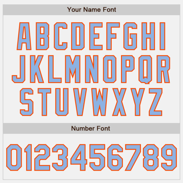 Custom White (Light Blue Orange Pinstripe) Light Blue-Orange Authentic Baseball Jersey