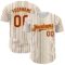 Custom White (Crimson Gold Pinstripe) Crimson-Gold Authentic Baseball Jersey