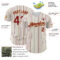 Custom White (Crimson Old Gold Pinstripe) Crimson-Gold Authentic Baseball Jersey