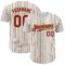 Custom White (Crimson Old Gold Pinstripe) Crimson-Gold Authentic Baseball Jersey