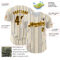 Custom White (Brown Gold Pinstripe) Brown-Gold Authentic Baseball Jersey