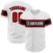 Custom White Red-Black Authentic Baseball Jersey