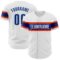 Custom White Royal-Orange Authentic Baseball Jersey