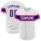 Custom White Purple-Pink Authentic Baseball Jersey