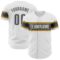 Custom White Steel Gray-Old Gold Authentic Baseball Jersey