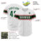 Custom White Green-Medium Pink Authentic Baseball Jersey