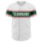 Custom White Medium Pink-Kelly Green Authentic Baseball Jersey