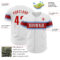 Custom White Red-Light Blue Authentic Baseball Jersey