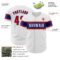 Custom White Red-Royal Authentic Baseball Jersey