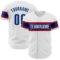 Custom White Royal-Red Authentic Baseball Jersey