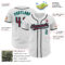 Custom White Crimson Black-Aqua Authentic Baseball Jersey
