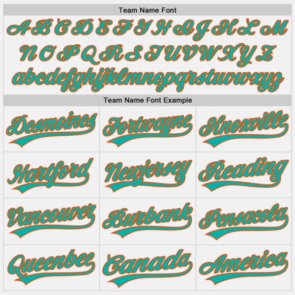 Custom White Aqua-Orange Authentic Baseball Jersey