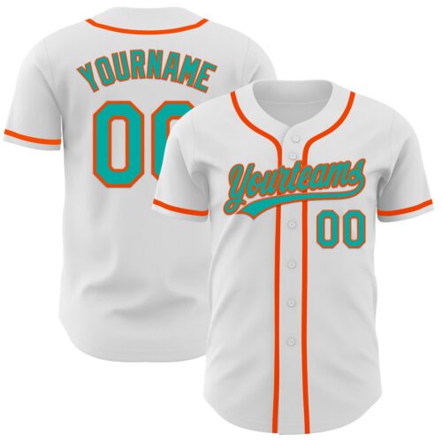 White1847_4d9f1c7a-ad9a-4b0b-aeea-76e35e7bcb4e Custom White Aqua-Orange Authentic Baseball Jersey