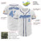 Custom White Light Blue-Navy Authentic Baseball Jersey