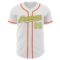 Custom White Pea Green-Orange Authentic Baseball Jersey