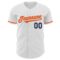 Custom White Navy Gray-Orange Authentic Baseball Jersey