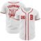 Custom White Red Authentic Baseball Jersey