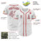 Custom White Gray-Red Authentic Baseball Jersey