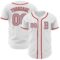 Custom White Gray-Red Authentic Baseball Jersey