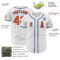 Custom White Orange-Royal Authentic Baseball Jersey
