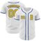 Custom White Yellow-Royal Authentic Baseball Jersey
