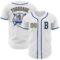 Custom White Old Gold-Royal Authentic Baseball Jersey