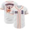 Custom White Royal-Orange Authentic Baseball Jersey