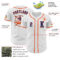 Custom White Royal-Orange Authentic Baseball Jersey