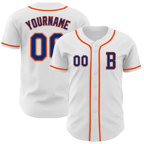 White2108_65d3cd6d-ee1b-4259-b72f-f55e35c85812 Custom White Royal-Orange Authentic Baseball Jersey