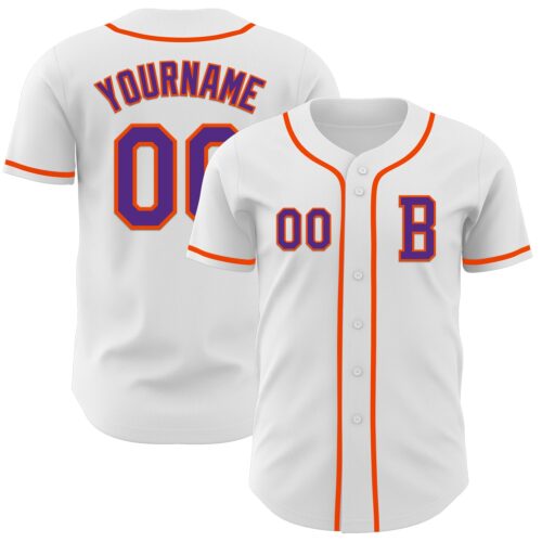 White2109_a7abbb9d-03bd-465a-814d-13d3955b4ac4 Custom White Purple-Orange Authentic Baseball Jersey
