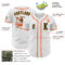 Custom White Green-Orange Authentic Baseball Jersey