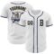 Custom White Navy-Old Gold Authentic Baseball Jersey