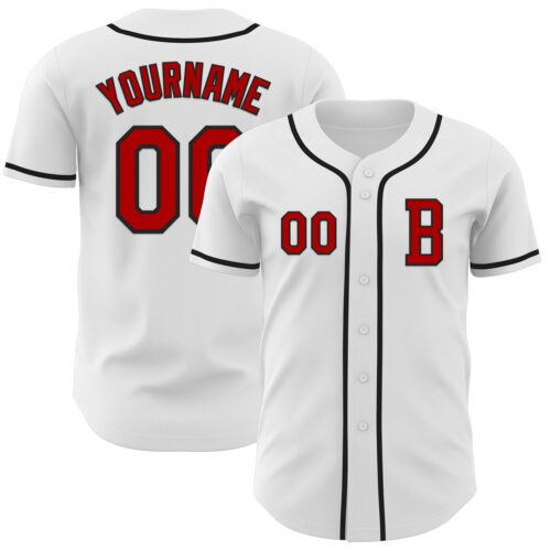 White2122_0d4ce982-235d-4c73-9b06-2e7db7be4805 Custom White Red-Black Authentic Baseball Jersey