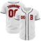 Custom White Red-Black Authentic Baseball Jersey