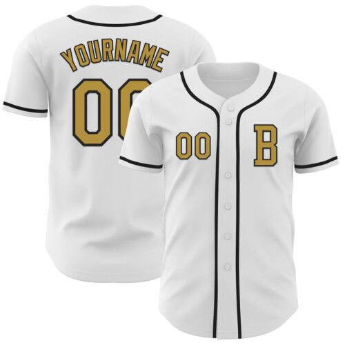 White2124_12f44e5d-9dbf-4ce4-86d1-3ffd8a0d9fda Custom White Old Gold-Black Authentic Baseball Jersey