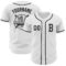 Custom White Black-Gray Authentic Baseball Jersey