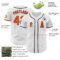 Custom White Orange-Black Authentic Baseball Jersey