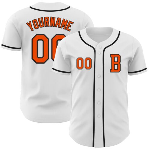 White2132_f502e41d-484d-42ee-a39f-ffdee748afbf Custom White Orange-Black Authentic Baseball Jersey