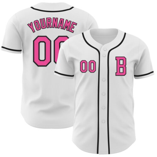 White2135_78d144b5-4c87-4585-afb1-5a0659457f35 Custom White Pink-Black Authentic Baseball Jersey