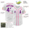 Custom White Purple-Pink Authentic Baseball Jersey