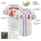 Custom White Orange-Purple Authentic Baseball Jersey
