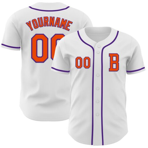 White2141_2d2f7097-9e59-415f-86ee-6466b347e8ad Custom White Orange-Purple Authentic Baseball Jersey