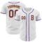 Custom White Purple-Gold Authentic Baseball Jersey