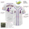Custom White Purple-Old Gold Authentic Baseball Jersey