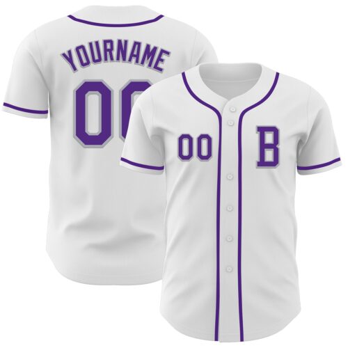 White2146_c4ab857b-6077-4671-bd8a-1cfb92cb9da1 Custom White Purple-Gray Authentic Baseball Jersey