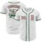 Custom White Medium Pink-Green Authentic Baseball Jersey