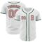 Custom White Medium Pink-Green Authentic Baseball Jersey