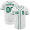 Custom White Kelly Green Authentic Baseball Jersey