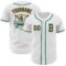 Custom White Kelly Green-Orange Authentic Baseball Jersey