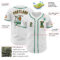 Custom White Kelly Green-Orange Authentic Baseball Jersey